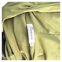 Mens Lace Up Hooded Shirt Green Faux Black Leather Size L Cosplay Medieval