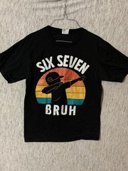 Mens Port And Company Shirt “Six Seven Bruh” Catchphrase Size Small