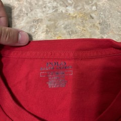 Polo Ralph Lauren Shirt Mens Large Red Short Sleeve Tee Polo USA Puff Print