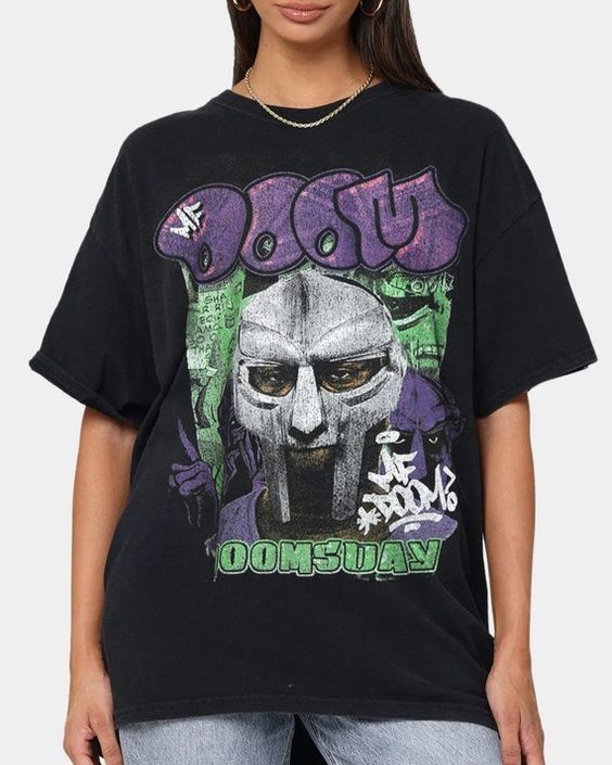 MF Doom Black Short Sleeve Cotton T-shirt Unisex S-5XL Reprint VN1015