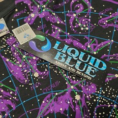 VTG 93 Liquid Blue Disneyland XXL Constellation Astrology Glow Shirt USA NWT AOP