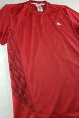 Adidas CLIMACOOL Mens T-shirt Performance Athletic Breathable Red Size Medium