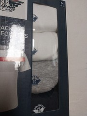 Dockers Mens M 38-40 White Gray Black Premium Cotton Crew Neck T-Shirts 4 Pk
