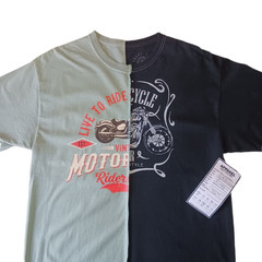 Trust The Universe Motorcycle Mens T Shirt Size M Black-“Live to Ride” Split Tee