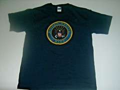 U.S. Navy Emblem Nautical Eagle Rope & Chain T-shirt Size L Short Sleeve