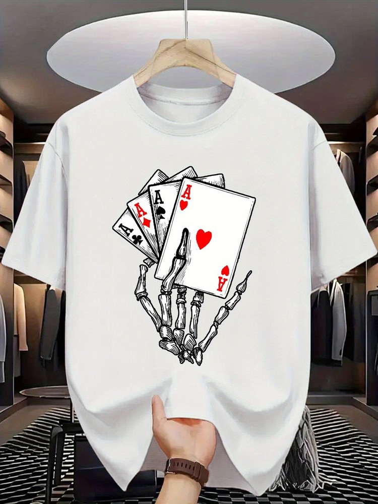 Summer Men’s Fashion Pattern Short Sleeve Letter Print TShirt