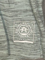 Buckle American Fighter Shirt Mens Medium Blue Double Sided MMA Sports USA