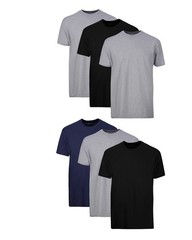 Hanes Men’s Value Pack Assorted Crew T-Shirt Undershirts 6 Pack Size Smal 34-36”