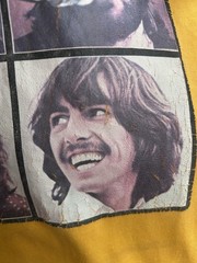 Vintage 70s Beatles M 38-40 Ringer T Healthknit T-shirt Yellow Stripes