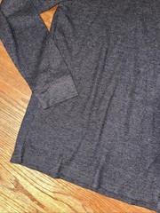 G.H. Bass Men’s Waffle Knit Thermal Shirt Large Black Long Sleeve Crewneck EUC