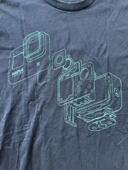 Go Pro Camera Men’s Short Sleeve Medium Blue T-Shirt Action Sports Travel Active