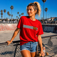 Santa Cruz Checkerboard Skate T Shirt Classic Skateboard Surf Streetwear
