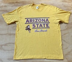 Arizona State University Sun Devils T-Shirt Vintage 80s Thin 50/50 Single Stitch