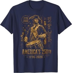 America’s 250th Anniversary Revolutionary Soldiers Patriotic T-Shirt