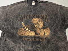 Arizona Guard Dog T-Shirt Men’s Black Acid Wash Rattle Snake, Size XL