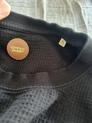 Common People Textured Waffle Shirt Mens XL Black Short Sleeve T Shirt