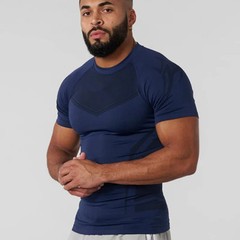 Men Short Sleeve Compression Shirts Quick Dry Fitness Cycling Running T-Shirt Wo
