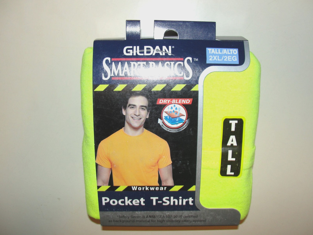 Men’s Gildan Smart Basics Workwear Pocket T-Shirt – Size 2XL TALL – New
