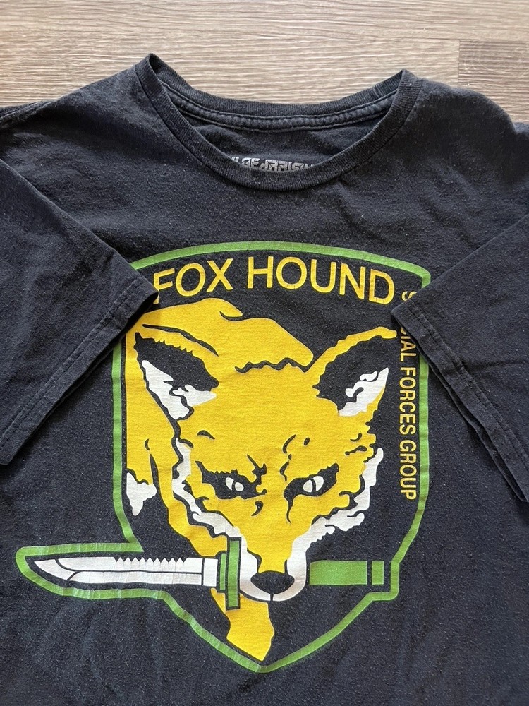 Metal Gear Rising Fox Hound Graphic T Shirt Black Men’s Large Gaming Tee