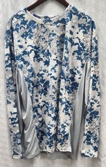 Huk Men’s XXL L/S Performance Fishing Shirts Black Camo & Blue Camo Lot 2