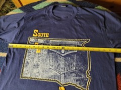 Vintage South Dakota T Shirt Mens Large Blue Jean Jacket Graphic Print FOTL 90s