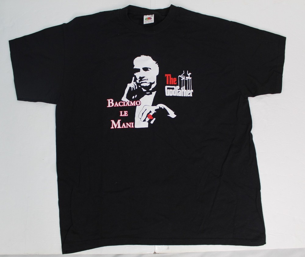 VTG The Godfather Baciamo Le Mani Kiss the Hand Italian T-Shirt XL Marlon Brando