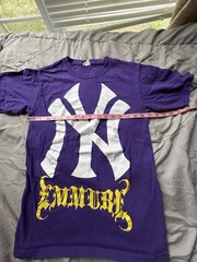 Anvil Purple New York Yankees Graphic Preshrunk T-Shirt Size S