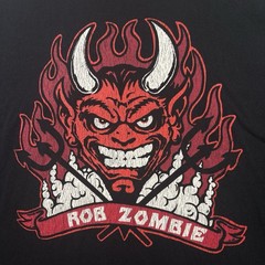 Y2K ROB ZOMBIE Devil Man Shirt Men’s 2XL Black Graphic Band Tee Flames RARE VTG
