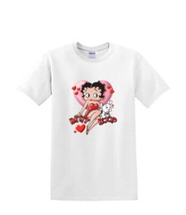 T-Shirt S to 2XL 3XL – BETTY BOOP – HEART – Solar Changing Fun Humor Adult