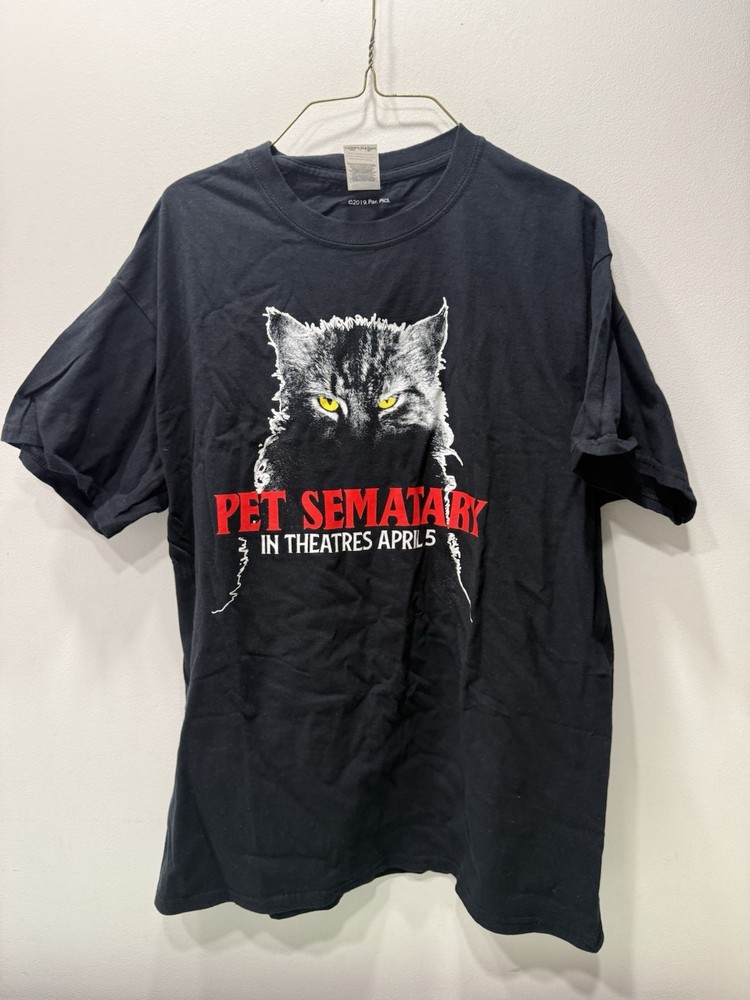 Pet Sematary Remake RARE 2019 Black Promo T-Shirt Sz L Horror Stephen King