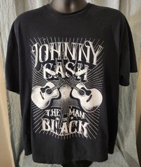 Johnny Cash Mens Black T Shirt 2XL The Man in Black