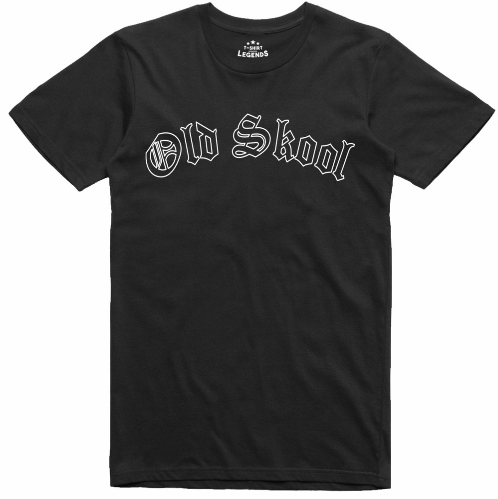 Mens T Shirt Old Skool / School Retro Style 60’s 70’s 80’s Cotton Tee