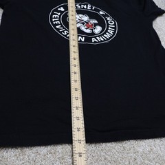 Disney Television Animation Mickey Mouse T Shirt L Black (see photo for flaw)
