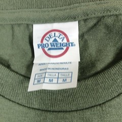 US ARMY Mens Shirt Medium Short Sleeve USA Spell Out Veteran Logo Green DELTA