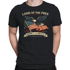 Men’s T-shirt – Land of the Free Home of the Brave Eagle