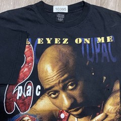 Tupac Shirt L 90s 00s Y2k 2pac All Over AOP Rapper Hip-hop Album Bootleg Rap Tee