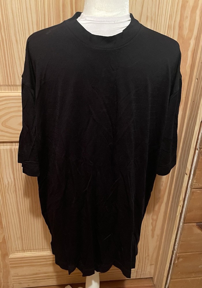 Giorgi Danieli Made in Italy Black Thin Active Men’s Short Sleeve Shirt ~ EUC