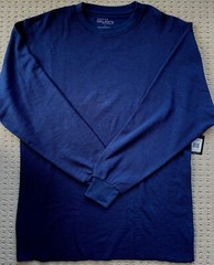 Men Thermal Long Sleeve Shirts Medium Weight Plain Crew Neck Galaxy Harvic New