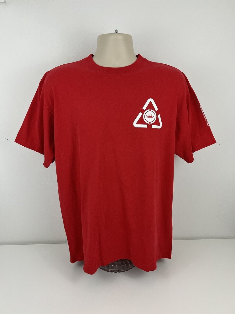 VTG Y2K Jnco Jeans Red Graphic T Shirt Men Size M Medium USA Made Cotton S/S EUC