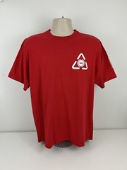 VTG Y2K Jnco Jeans Red Graphic T Shirt Men Size M Medium USA Made Cotton S/S EUC