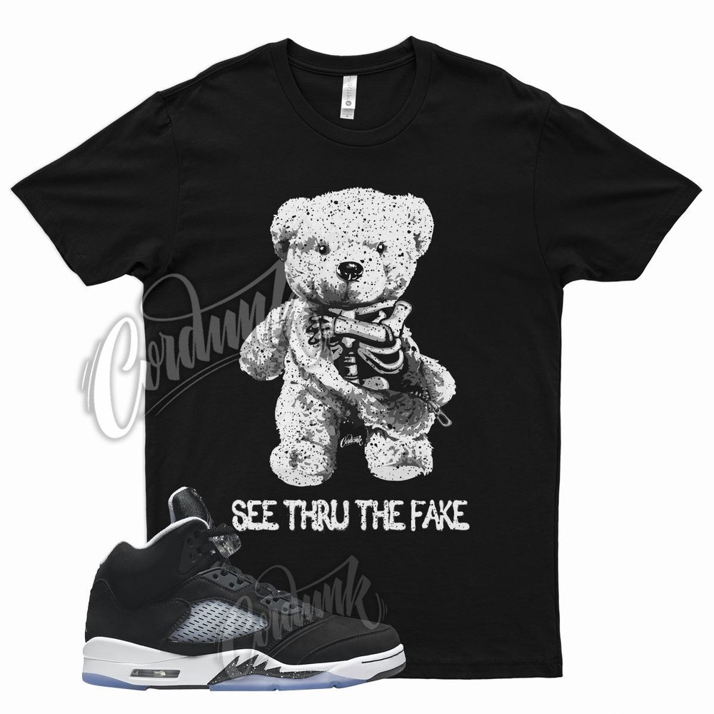 Black THRU Shirt for J1 5 Oreo Pure White Cool Grey Moonlight Atlanta