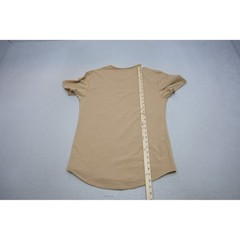BYLT Drop Cut Lux T-Shirt Mens Medium Tan Perforated Short Sleeve Excellent