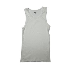 HAUS Ultra Soft Cotton Fitted Tank Set (3) Ribbed Black Grey White Men M Gym
