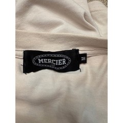 MERCIER Mens Beige Graphic Print Crewneck T Shirt Casual Streetwear Size M