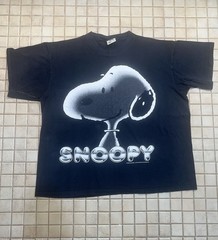 Vintage Peanuts Collection Snoopy AOP T-shirt Black Mens XL Deadstock