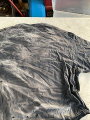 ACDC Back In Black 2004 T-shirt Distressed Faded And Holes Y2K Men’s Large