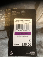 Under Armour UA Tech 2.0 Short Sleeve T-Shirt GRAY Mens Size 2XL ~NEW-