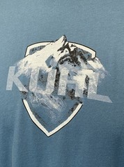 Kuhl Wildfibre Organic Cotton T Shirt Men’s Size XL Blue Short Sleeve Logo