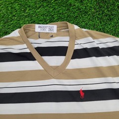 Vintage Y2K Ralph-Lauren Stripes Shirt 2XL 25×32 Brown White