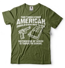 Guns And Holy Bible Shirt American Patriotic Tee 2nd Amendment Pro Gun Gift Tees